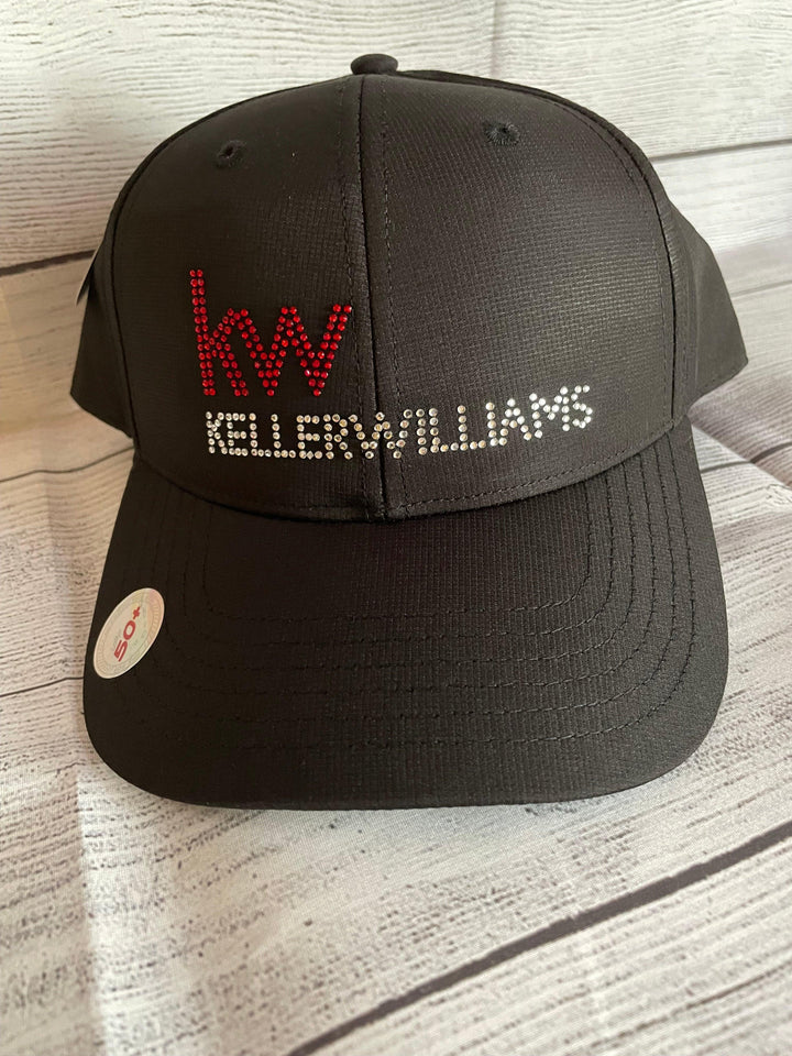 KW Rhinestone Cap, KW-FH354 Nylon Performance Ladies Rhinestone Cap w/Bling logo & Capper Option