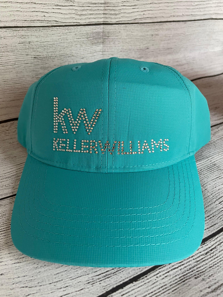 KW Rhinestone Cap, KW-FH354 Nylon Performance Ladies Rhinestone Cap w/Bling logo & Capper Option