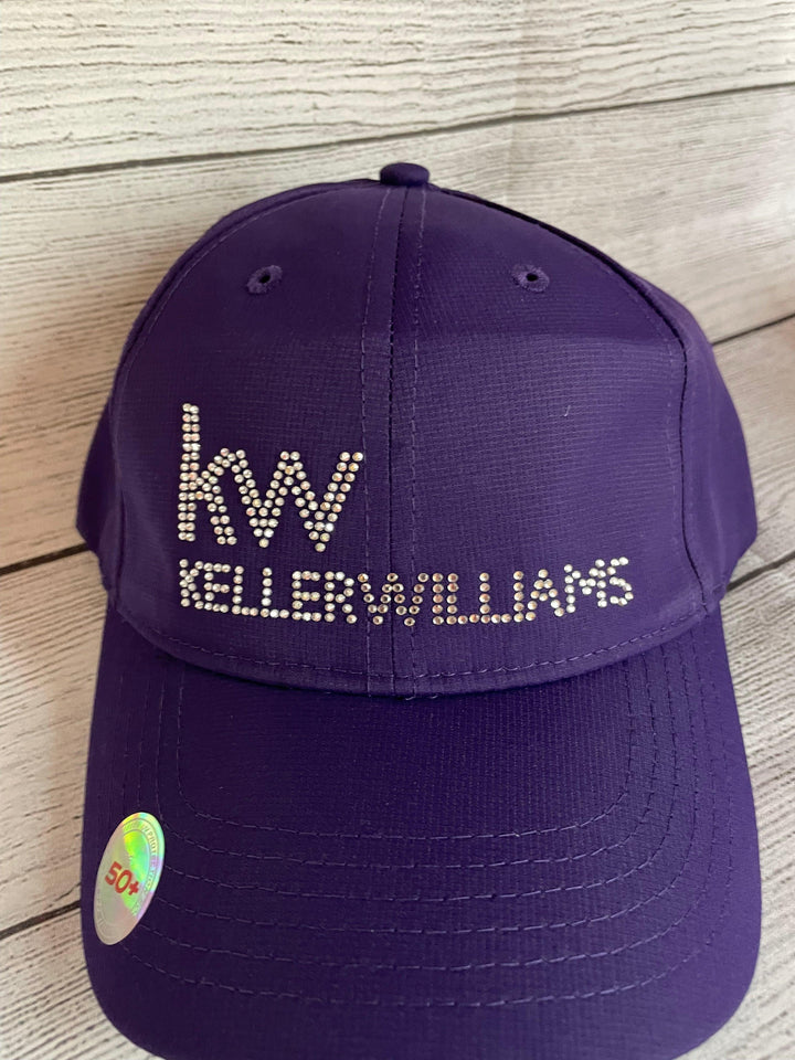 KW Rhinestone Cap, KW-FH354 Nylon Performance Ladies Rhinestone Cap w/Bling logo & Capper Option