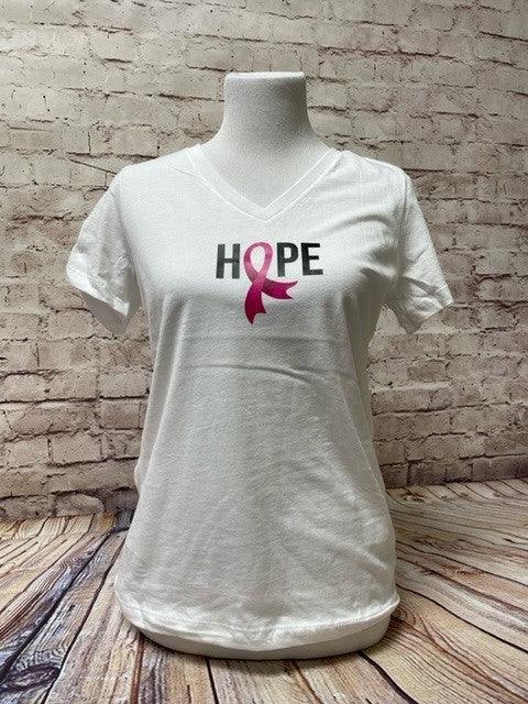 Keller Williams KW-TPHope BrestCancerAwareness Hope Tee w/ Heat Transfer ribbon 