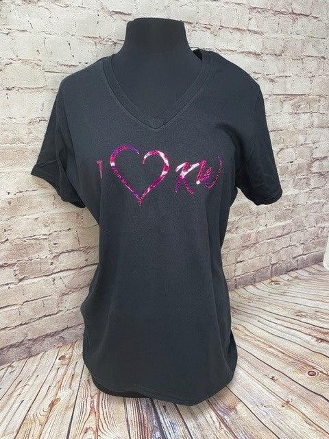 I Love KW Sparkle Tee, KW-IHEARTTEE I Heart KW Sparkle Tee