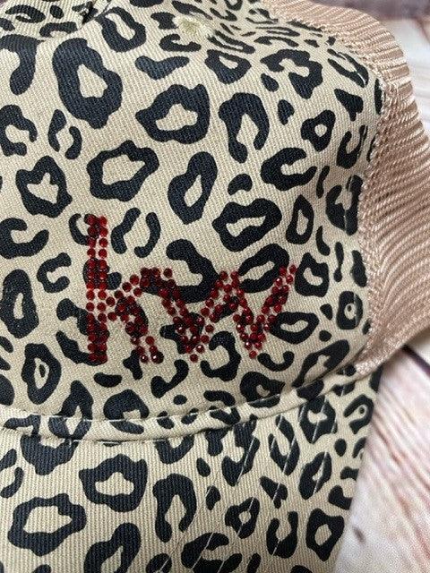 Keller Williams KW-OC901M Leopard Print Bling cap 